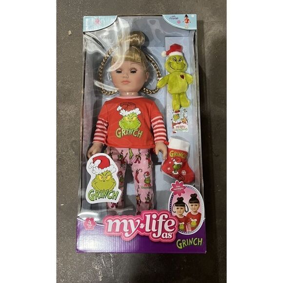 My Life As Grinch Sleepover Doll Blonde Cindy Lou Who 18” Pajamas New IN HAND - Picture 1 of 2